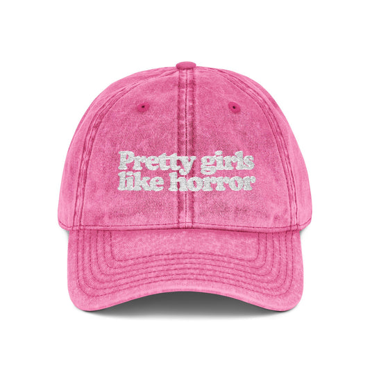 Pretty Girls Like Horror Vintage-Style Cap (Embroidered)