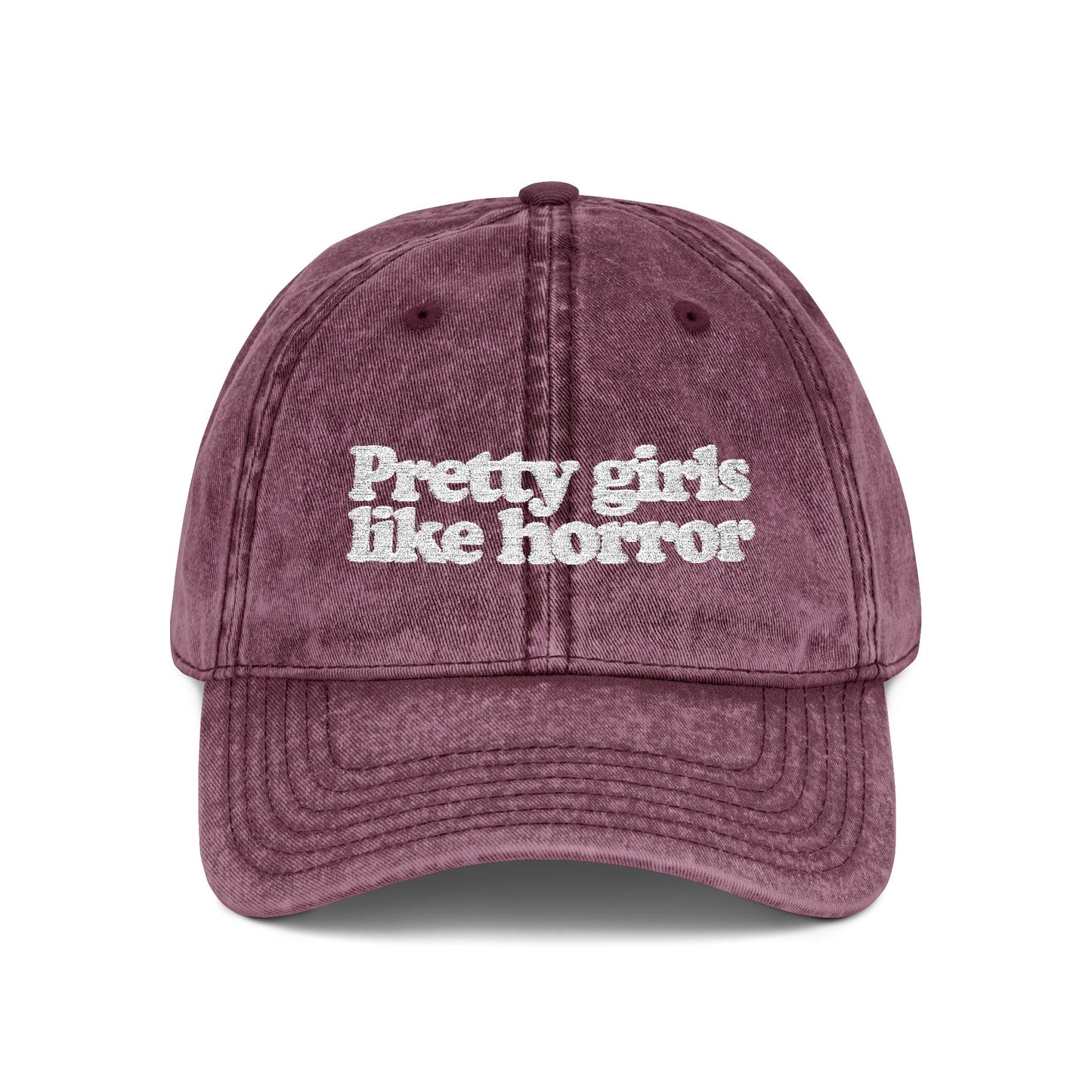 Pretty Girls Like Horror Vintage-Style Cap (Embroidered)