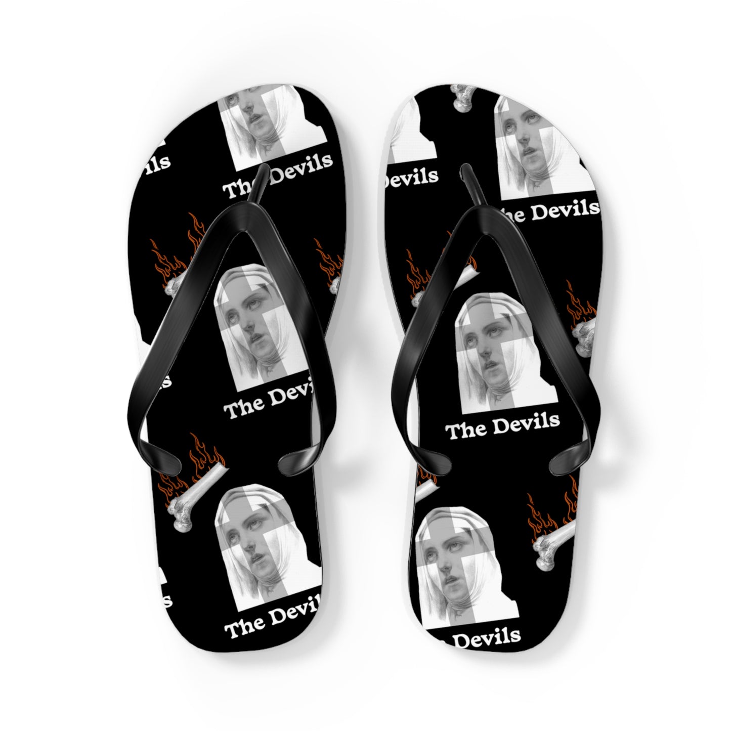 The Devils 1971 All-Over Print Flip Flops