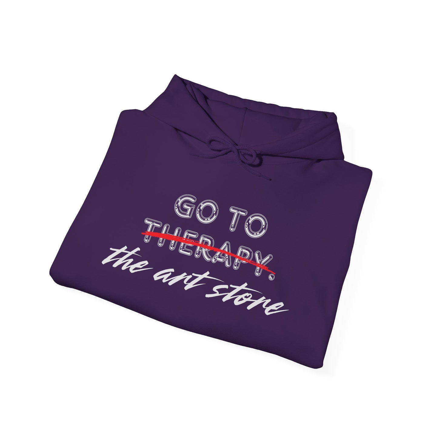 Go To Therapy Hoodie - Unisex Heavy Blend™ Sweatshirt for Art Lovers