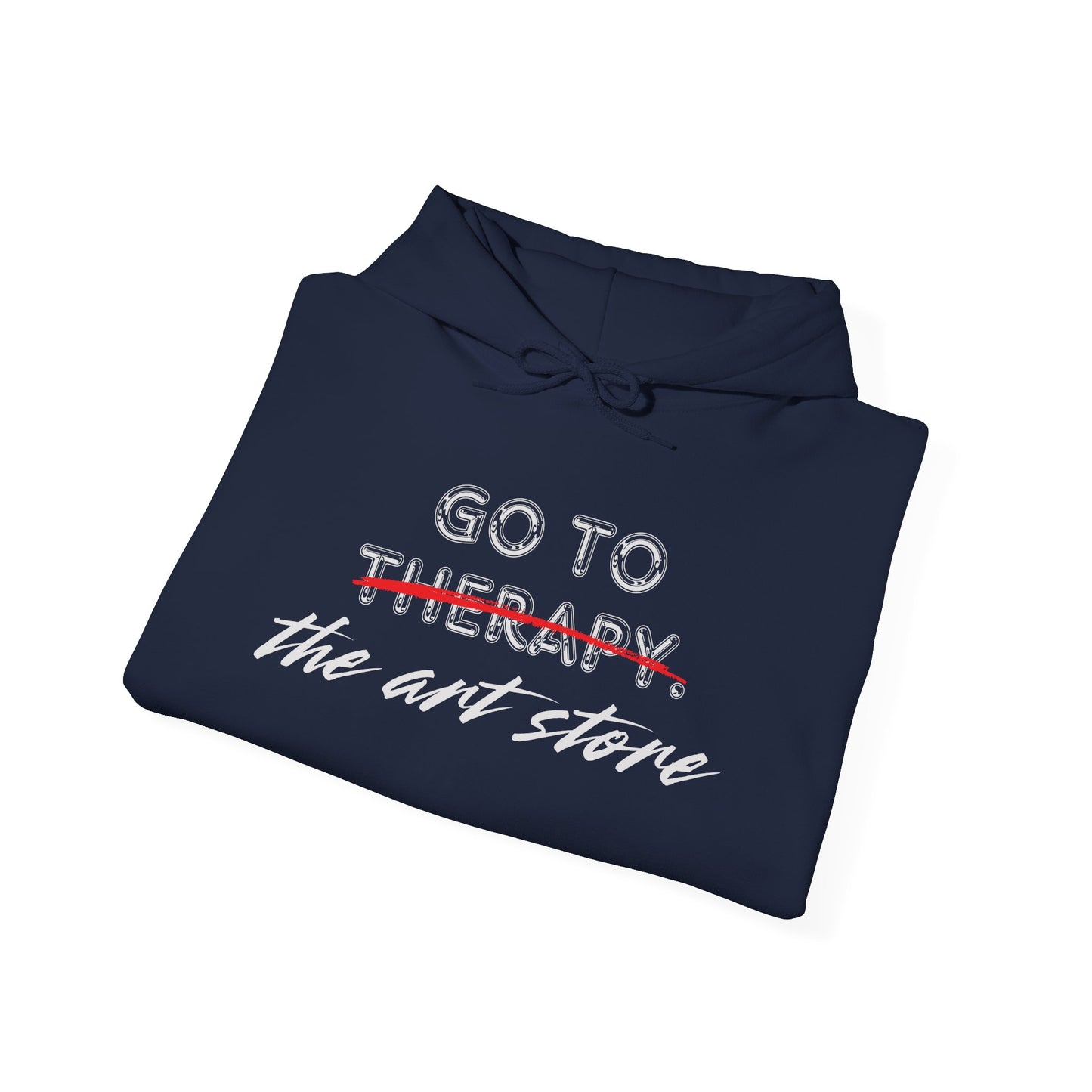 Go To Therapy Hoodie - Unisex Heavy Blend™ Sweatshirt for Art Lovers