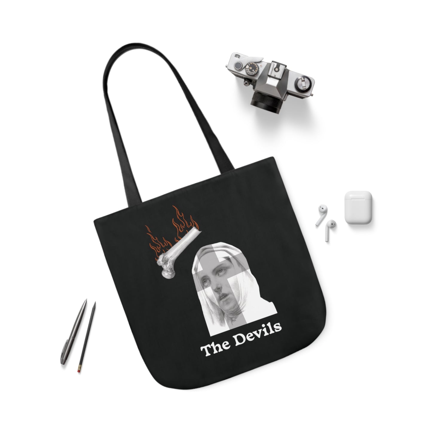 The Devils Jeanne Oversized Canvas Tote Bag 18” x 18”