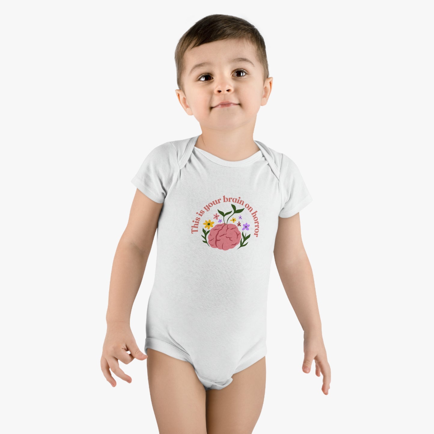 This Is Your Brain on Horror Baby Short Sleeve Onesie®