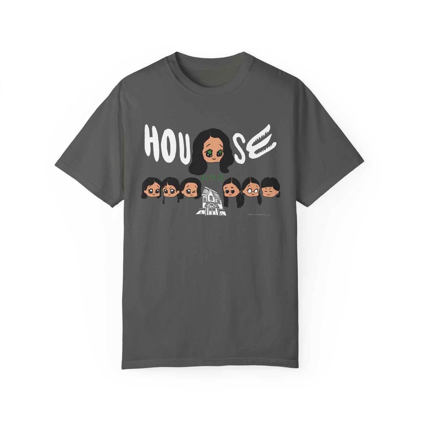 House Hausu 1977 Chibi Style Unisex Garment-Dyed Horror Movie T-shirt Comfort Colors