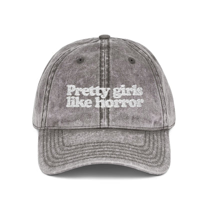 Pretty Girls Like Horror Vintage-Style Cap (Embroidered)