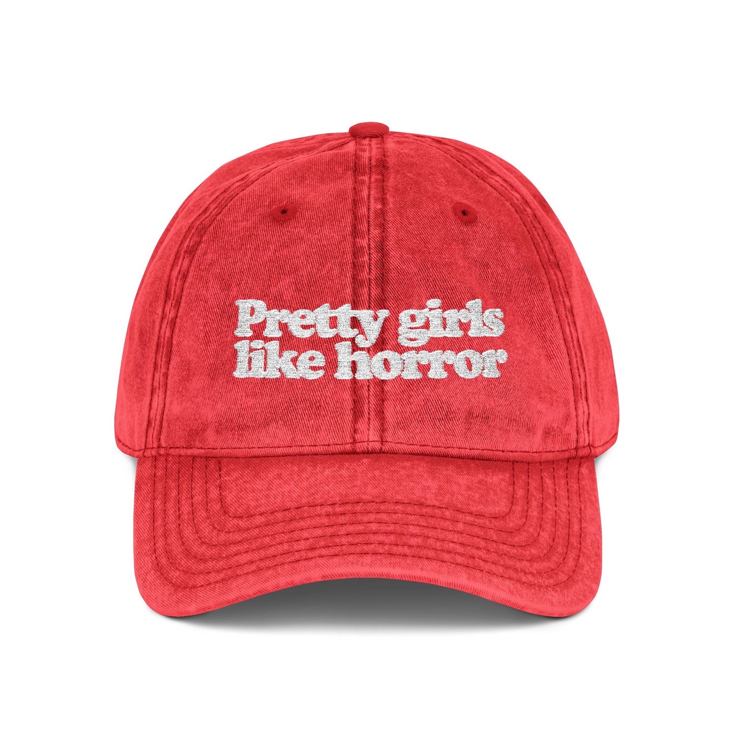 Pretty Girls Like Horror Vintage-Style Cap (Embroidered)