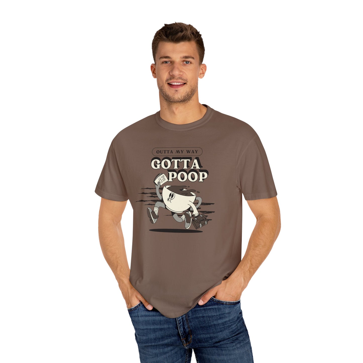 Coffee Retro Graphic Poop T-shirt