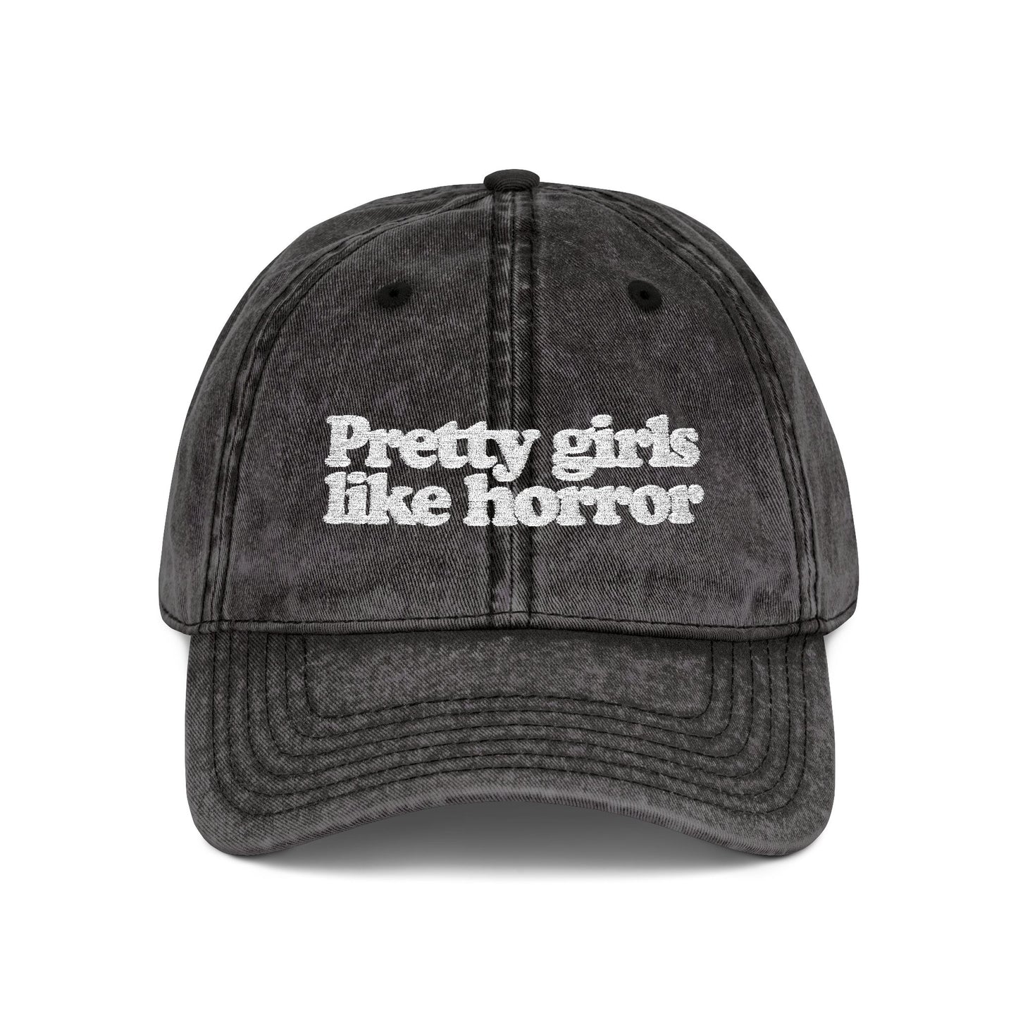 Pretty Girls Like Horror Vintage-Style Cap (Embroidered)