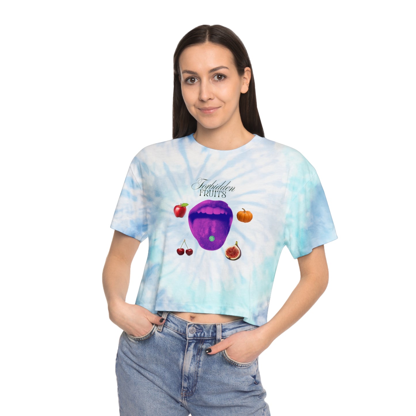 Forbidden Fruits Women's Tie-Dye Festival Crop Tee