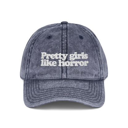 Pretty Girls Like Horror Vintage-Style Cap (Embroidered)