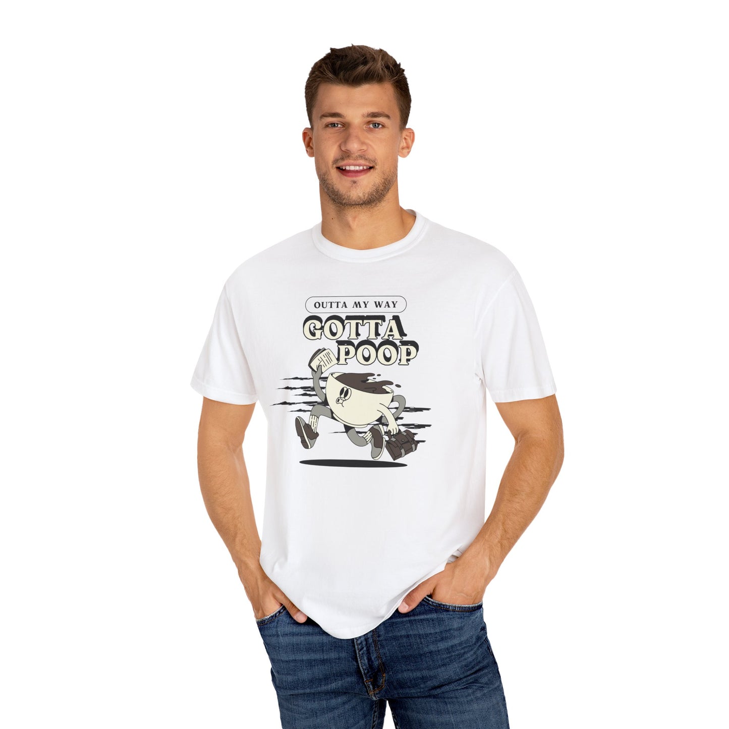 Coffee Retro Graphic Poop T-shirt