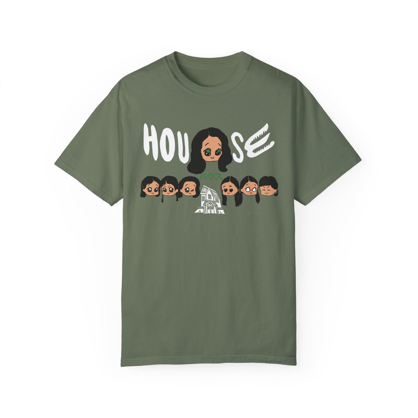 House Hausu 1977 Chibi Style Unisex Garment-Dyed Horror Movie T-shirt Comfort Colors