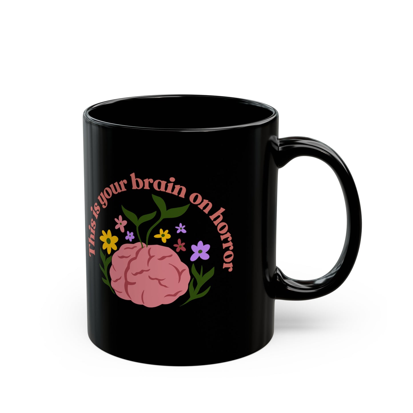 “This is Your Brain on Horror” Black Mug (11oz, 15oz)