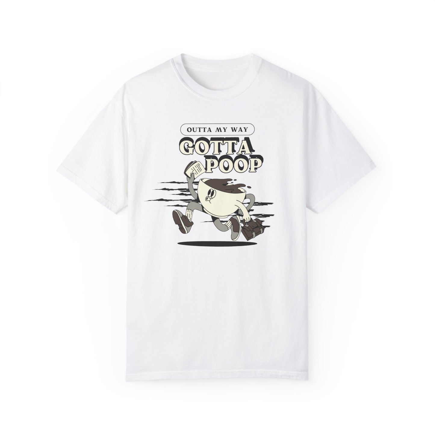 Coffee Retro Graphic Poop T-shirt