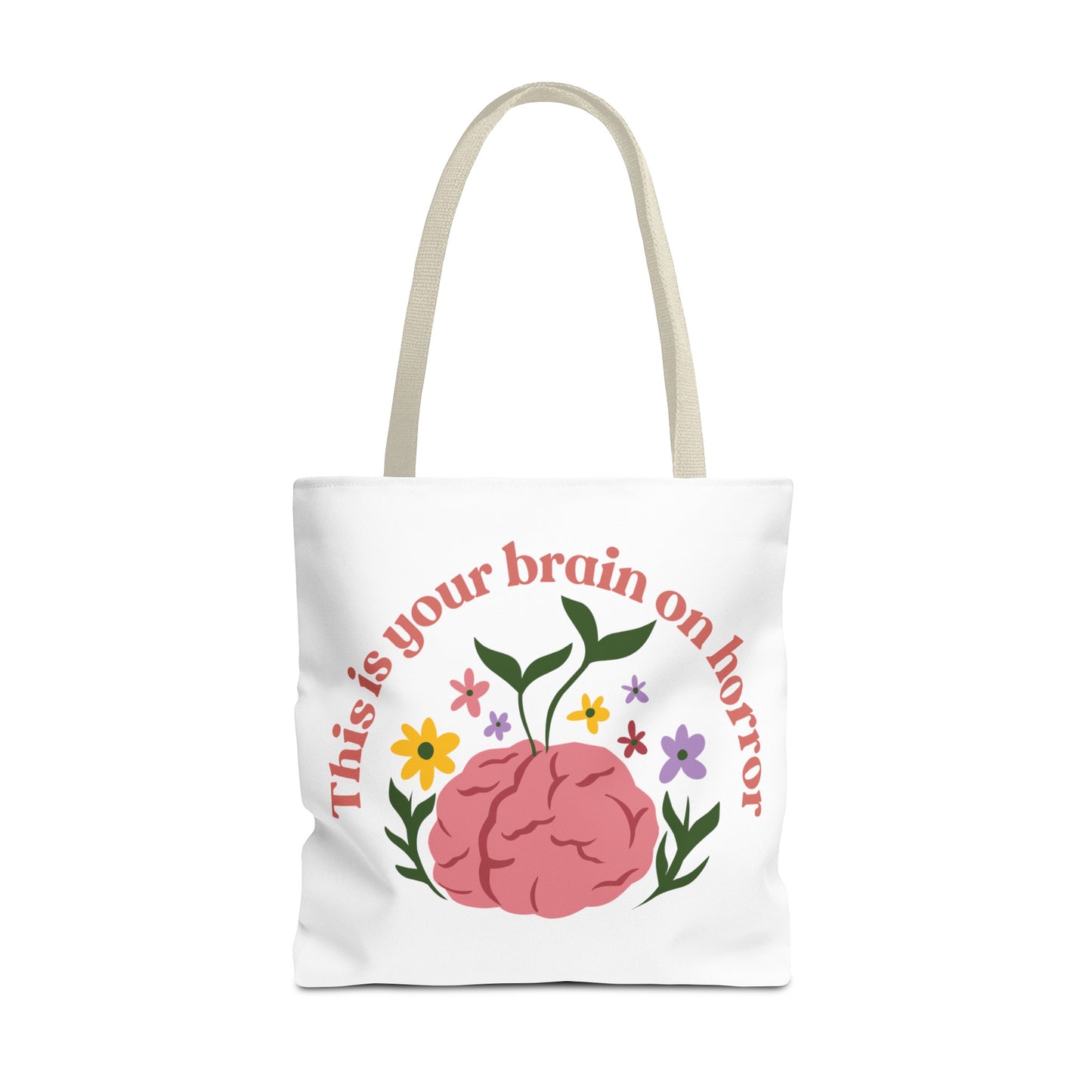 “This is Your Brain on Horror” Oversized Thrifting Tote