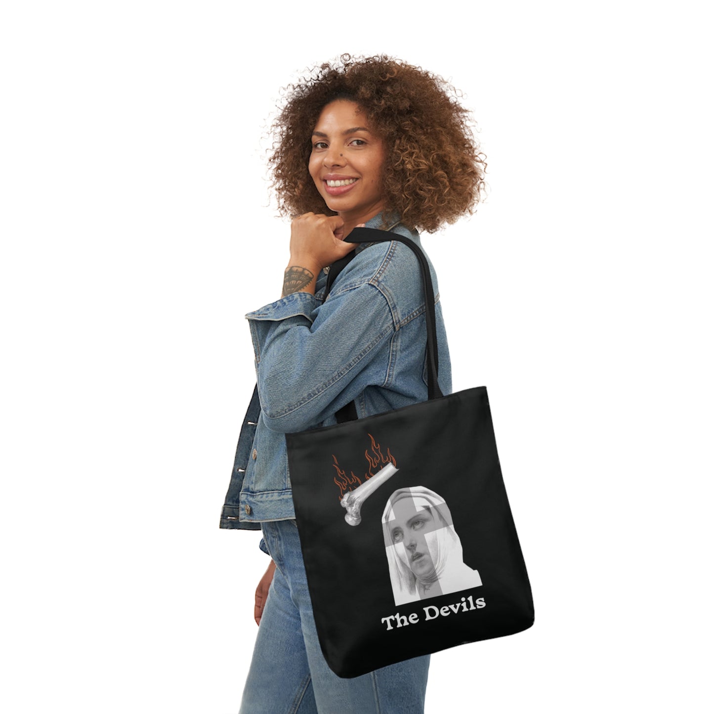 The Devils Jeanne Oversized Canvas Tote Bag 18” x 18”