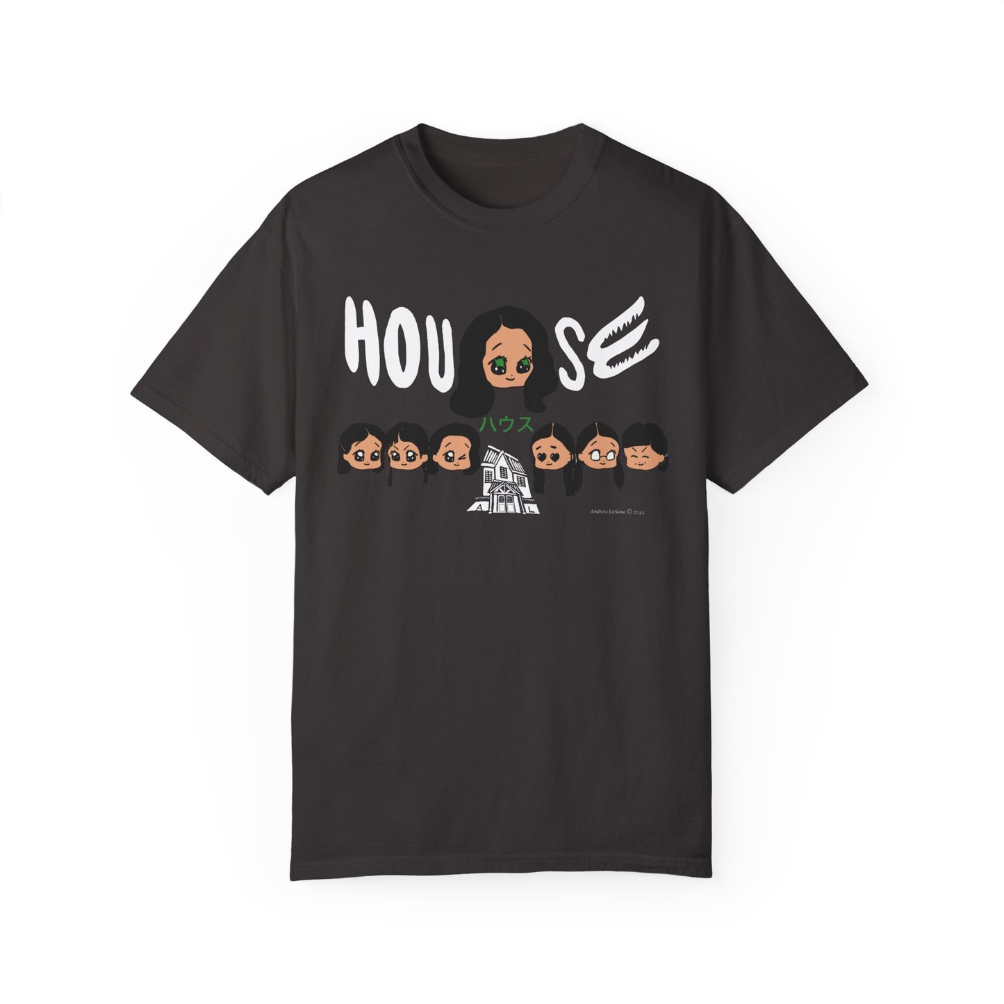 House Hausu 1977 Chibi Style Unisex Garment-Dyed Horror Movie T-shirt Comfort Colors