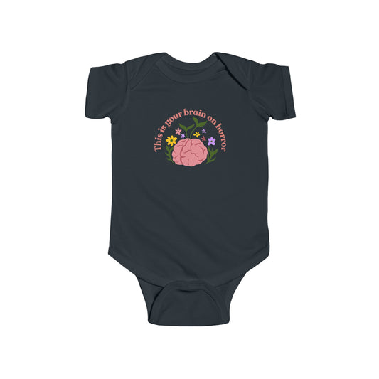 “This Is Your Brain on Horror” Infant Fine Jersey Bodysuit