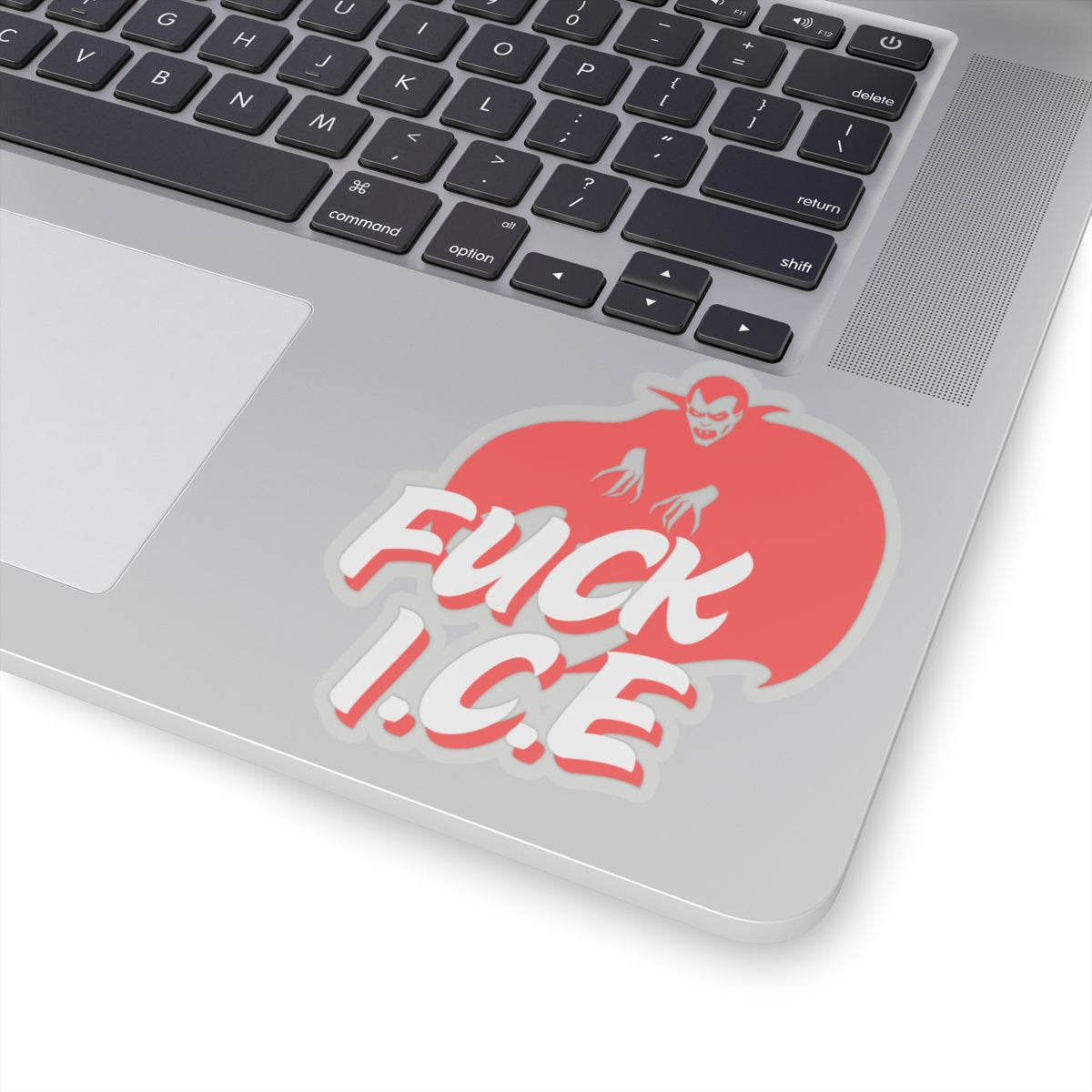 Vampire-Themed Kiss-Cut Stickers - 'FUCK I.C.E'