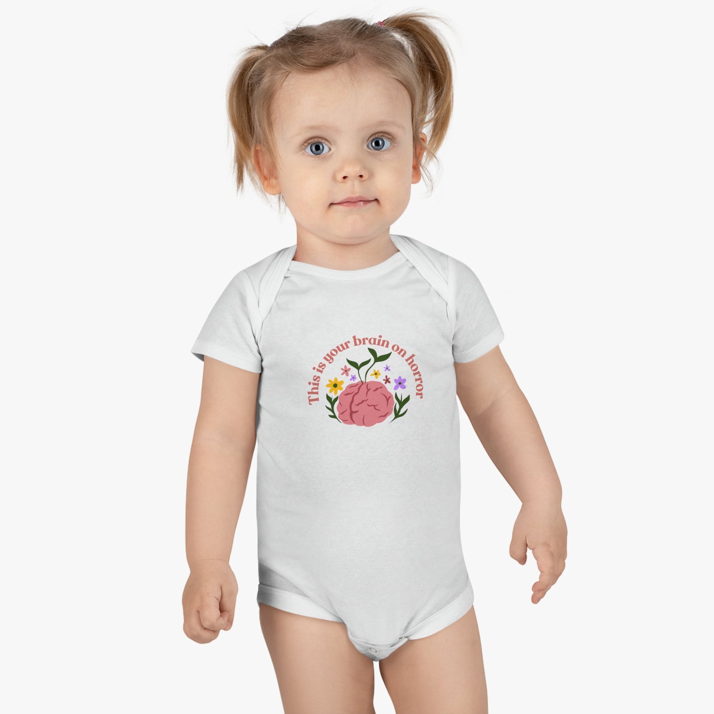 This Is Your Brain on Horror Baby Short Sleeve Onesie®