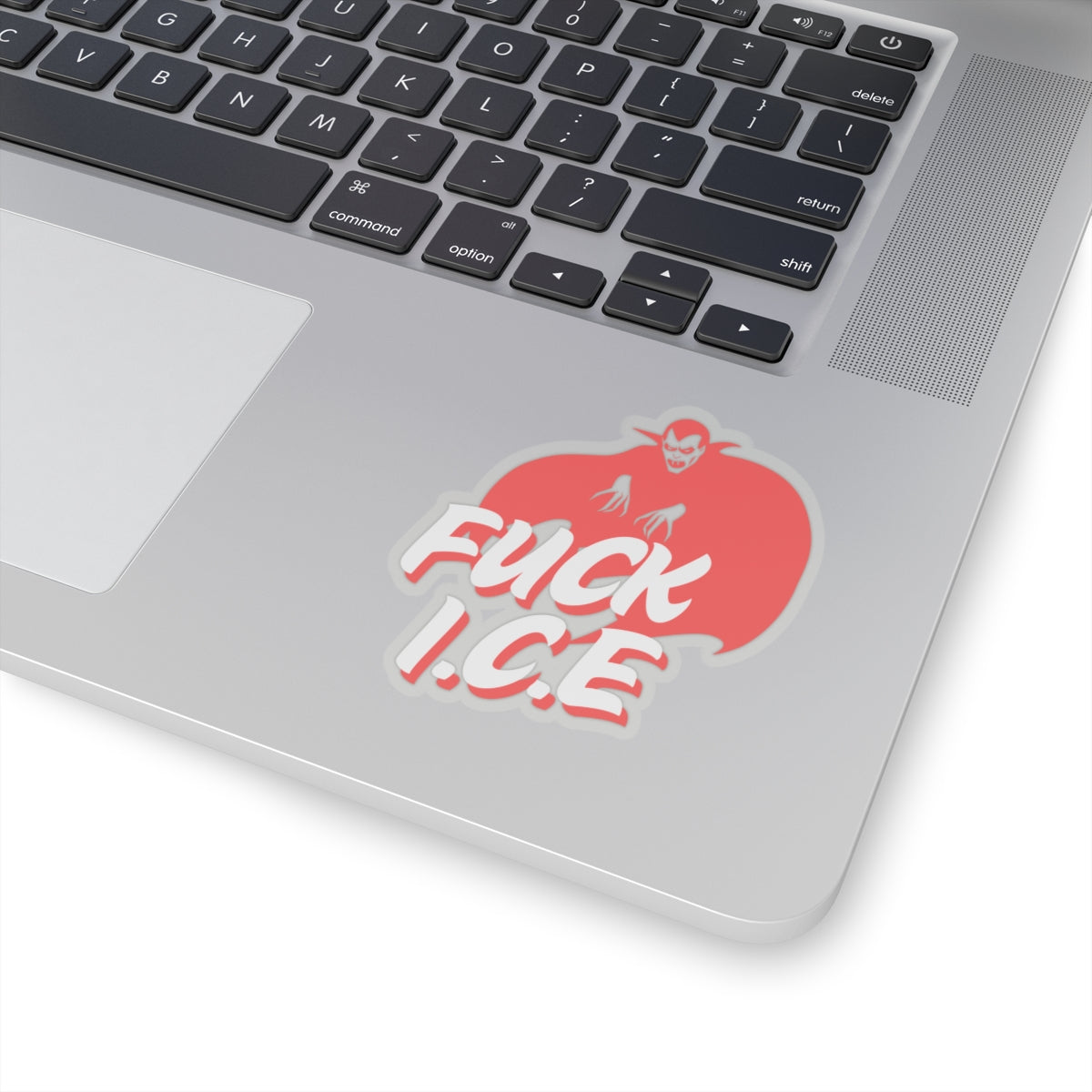 Vampire-Themed Kiss-Cut Stickers - 'FUCK I.C.E'
