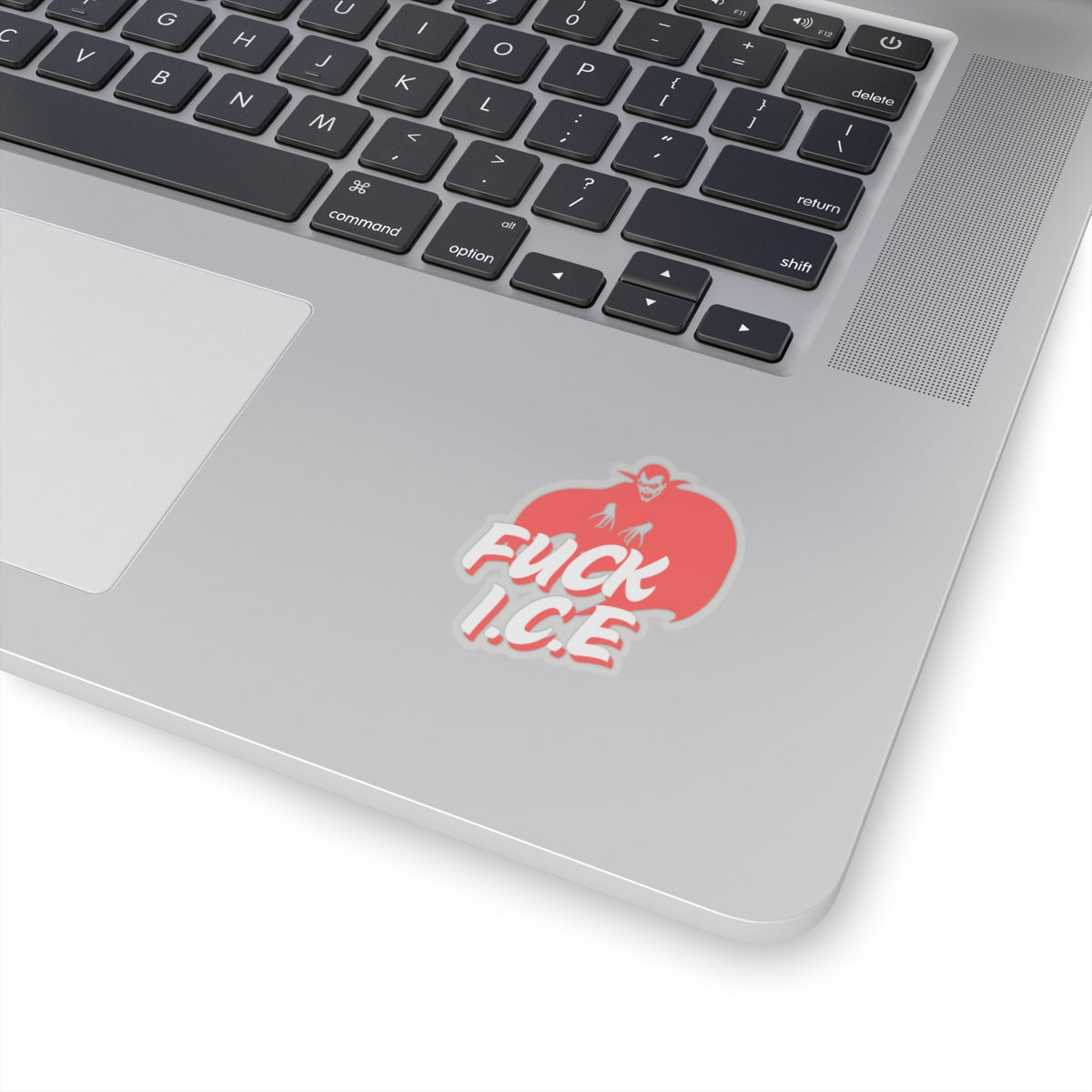 Vampire-Themed Kiss-Cut Stickers - 'FUCK I.C.E'