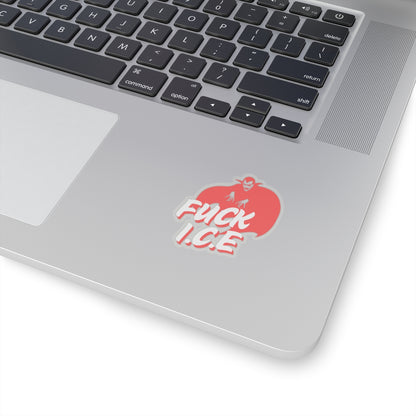 Vampire-Themed Kiss-Cut Stickers - 'FUCK I.C.E'