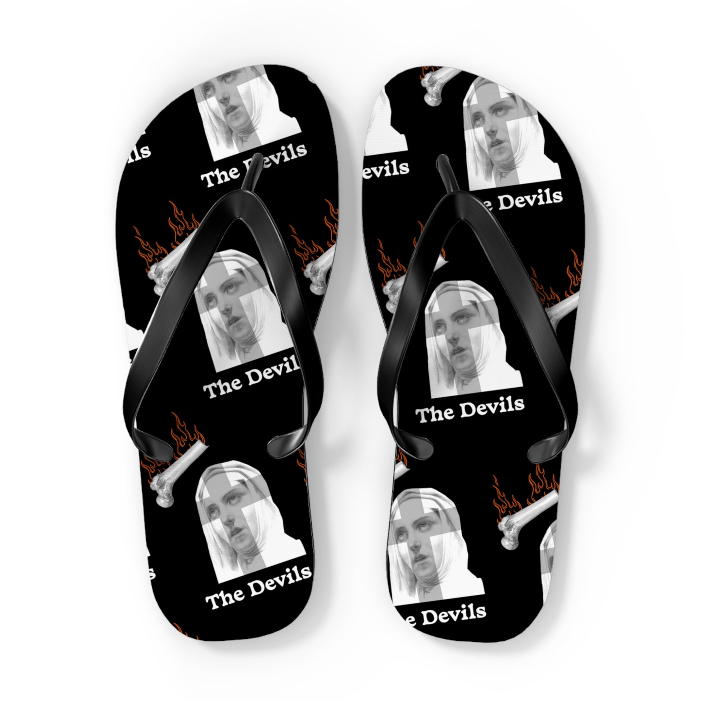 The Devils 1971 All-Over Print Flip Flops