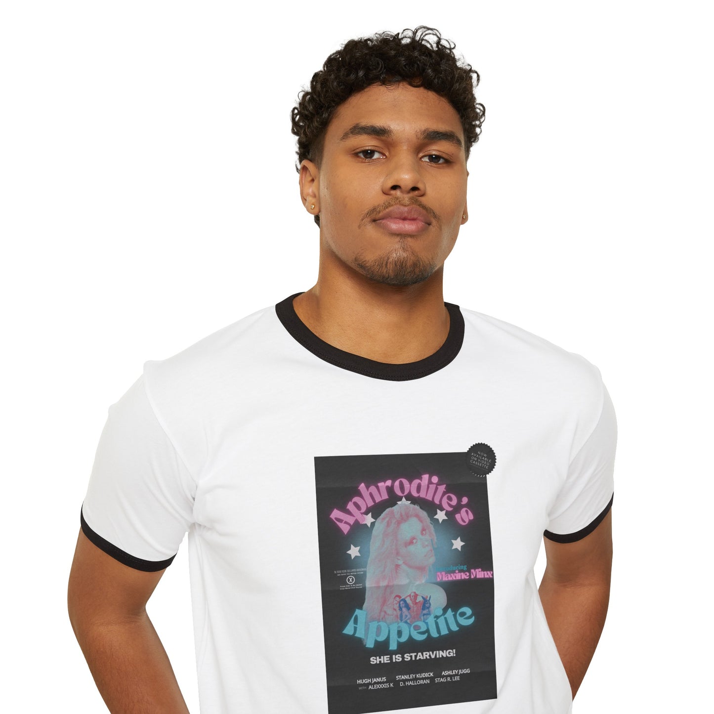 “Aphrodite’s Appetite” Unisex Cotton Ringer Tee (Maxxxine)