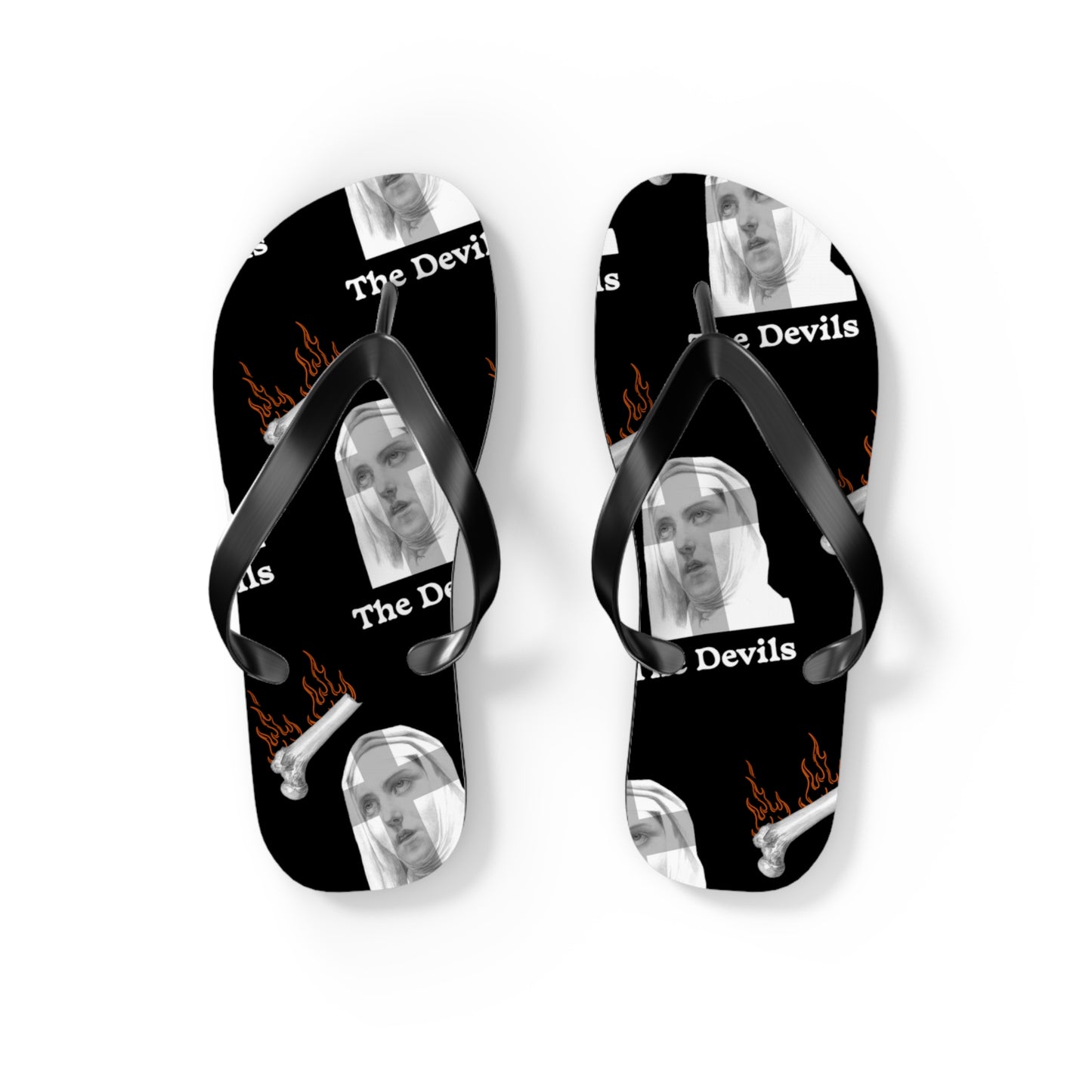 The Devils 1971 All-Over Print Flip Flops